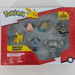 Pokemon Battle Figure Multi-Pack 6 pack includes Pikachu, Cleffa, Geodude, Omany